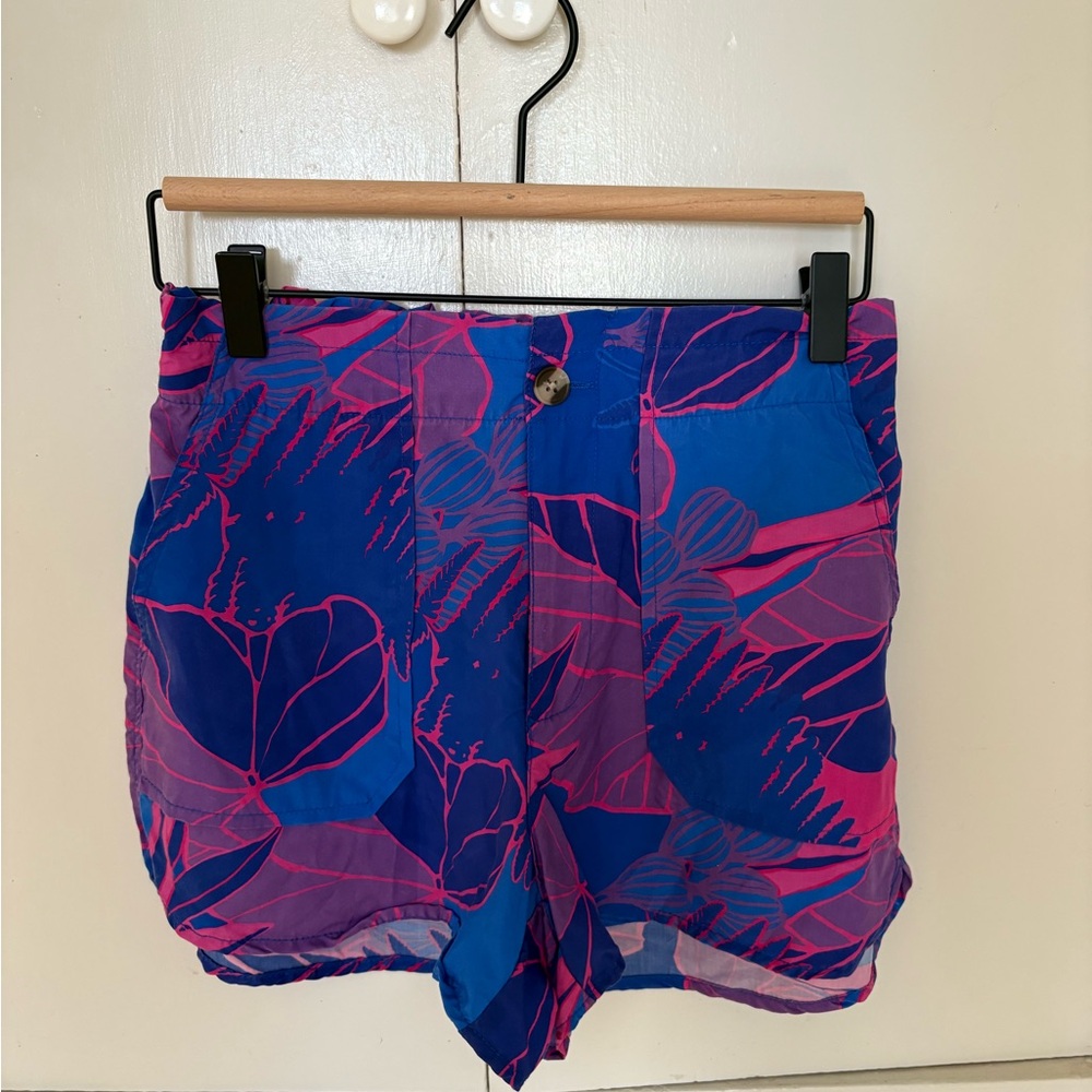 Floral Blue and Pink Women's Shorts